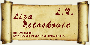 Liza Milošković vizit kartica